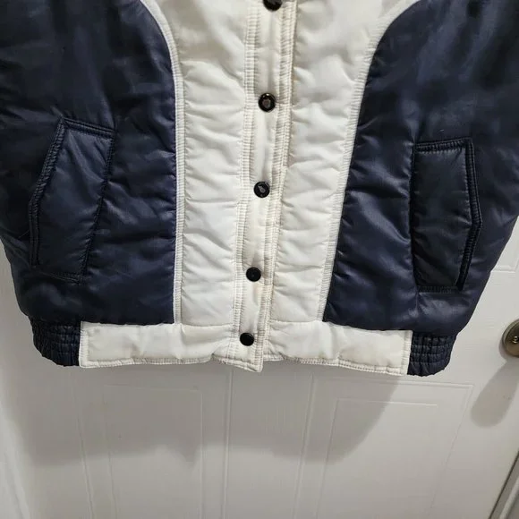 Vintage Golden Collection Pioneer Wear Women's Puffer Ski Vest Blue White Sz XL - Picture 5 of 15